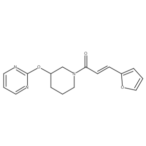(E)-3-(furan-2-yl)-1-(3-(pyrimidin-2-yloxy)piperidin-1-yl)prop-2-en-1-one Structure