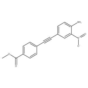 Methyl 4-[2-(4-amino-3-nitrophenyl)ethynyl]benzoate结构式