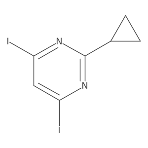 2-Cyclopropyl-4,6-diiodopyrimidine Structure