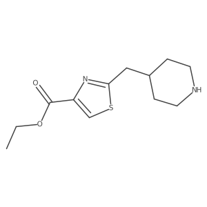 Ethyl 2-(4-piperidinylmethyl)-1,3-thiazole-4-carboxylate结构式