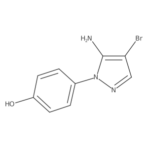 4-(5-Amino-4-bromo-1H-pyrazol-1-yl)phenol结构式