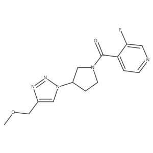 3-fluoro-4-{3-[4-(methoxymethyl)-1H-1,2,3-triazol-1-yl]pyrrolidine-1-carbonyl}pyridine结构式