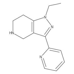 1-ethyl-3-(pyridin-2-yl)-4,5,6,7-tetrahydro-1H-pyrazolo[4,3-c]pyridine结构式