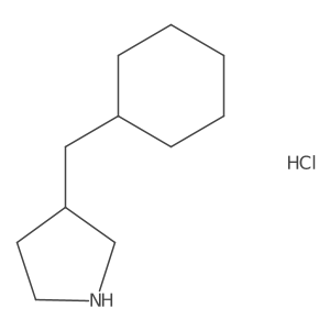 3-(Cyclohexylmethyl)pyrrolidine hydrochloride Structure