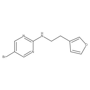 5-Bromo-N-[2-(furan-3-yl)ethyl]pyrimidin-2-amine Structure