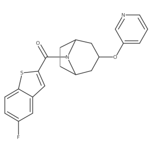 (5-fluorobenzo[b]thiophen-2-yl)((1R,5S)-3-(pyridin-3-yloxy)-8-azabicyclo[3.2.1]octan-8-yl)methanone Structure