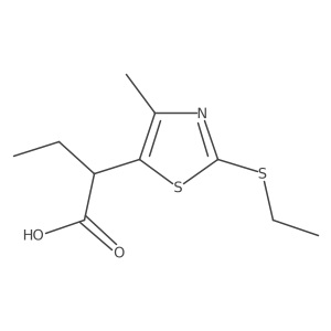 2-(2-(Ethylthio)-4-methylthiazol-5-yl)butanoic acid结构式