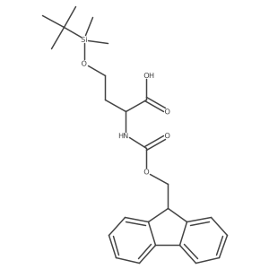 (2R)-4-[(tert-butyldimethylsilyl)oxy]-2-({[(9H-fluoren-9-yl)methoxy]carbonyl}amino)butanoic acid Structure