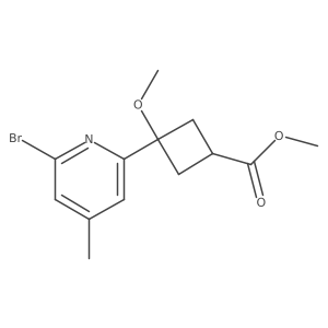 3-(6-Bromo-4-methyl-2-pyridinyl)-3-methoxycyclobutanecarboxylic acid methyl ester Structure