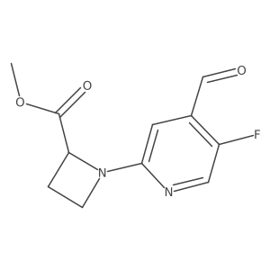 Methyl 1-(5-fluoro-4-formylpyridin-2-yl)azetidine-2-carboxylate结构式