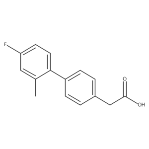 2-[4-(4-Fluoro-2-methylphenyl)phenyl]acetic acid结构式