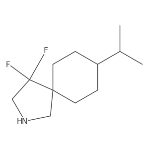 4,4-Difluoro-8-(propan-2-yl)-2-azaspiro[4.5]decane结构式