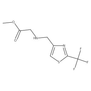 Methyl 2-({[2-(trifluoromethyl)-1,3-thiazol-4-yl]methyl}amino)acetate结构式