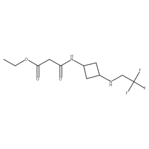 Ethyl 2-({3-[(2,2,2-trifluoroethyl)amino]cyclobutyl}carbamoyl)acetate Structure