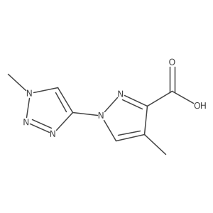 4-methyl-1-(1-methyl-1H-1,2,3-triazol-4-yl)-1H-pyrazole-3-carboxylic acid结构式