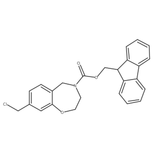 (9H-fluoren-9-yl)methyl 8-(chloromethyl)-2,3,4,5-tetrahydro-1,4-benzoxazepine-4-carboxylate Structure