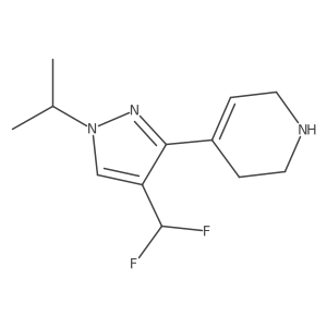 4-[4-(difluoromethyl)-1-(propan-2-yl)-1H-pyrazol-3-yl]-1,2,3,6-tetrahydropyridine Structure