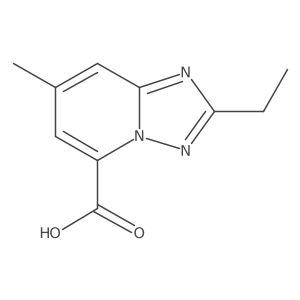 2-Ethyl-7-methyl-[1,2,4]triazolo[1,5-a]pyridine-5-carboxylic acid结构式