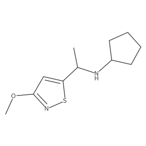 N-[1-(3-methoxy-1,2-thiazol-5-yl)ethyl]cyclopentanamine结构式