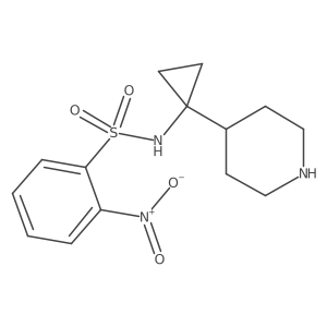 2-nitro-N-[1-(piperidin-4-yl)cyclopropyl]benzene-1-sulfonamide Structure