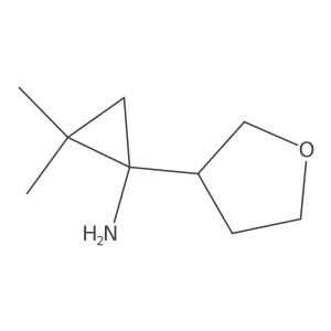 2,2-Dimethyl-1-(oxolan-3-yl)cyclopropan-1-amine结构式