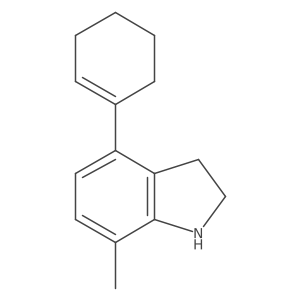 4-(cyclohex-1-en-1-yl)-7-methyl-2,3-dihydro-1H-indole结构式