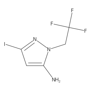 3-iodo-1-(2,2,2-trifluoroethyl)-1H-pyrazol-5-amine结构式