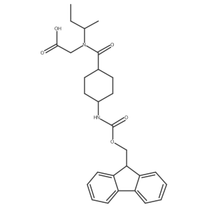 2-[N-(butan-2-yl)-1-[4-({[(9H-fluoren-9-yl)methoxy]carbonyl}amino)cyclohexyl]formamido]acetic acid Structure