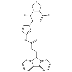 3-{2-[4-({[(9H-fluoren-9-yl)methoxy]carbonyl}amino)-1H-pyrazol-1-yl]acetyl}-1,3-thiazolidine-4-carboxylic acid Structure