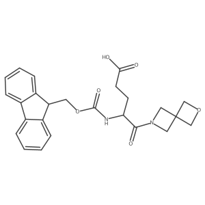 4-({[(9H-fluoren-9-yl)methoxy]carbonyl}amino)-5-{2-oxa-6-azaspiro[3.3]heptan-6-yl}-5-oxopentanoic acid Structure