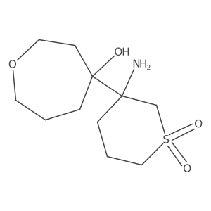 3-Amino-3-(4-hydroxyoxepan-4-yl)-1lambda6-thiane-1,1-dione结构式
