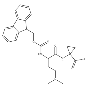 1-[4-(dimethylamino)-2-({[(9H-fluoren-9-yl)methoxy]carbonyl}amino)butanamido]cyclopropane-1-carboxylic acid Structure