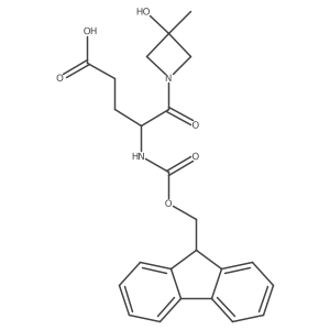 4-({[(9H-fluoren-9-yl)methoxy]carbonyl}amino)-5-(3-hydroxy-3-methylazetidin-1-yl)-5-oxopentanoic acid Structure