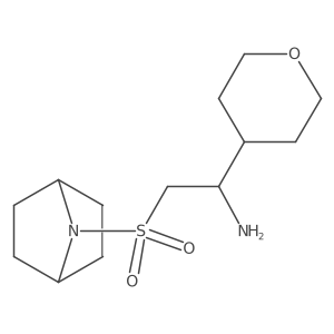2-{7-Azabicyclo[2.2.1]heptane-7-sulfonyl}-1-(oxan-4-yl)ethan-1-amine Structure