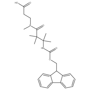 3-[3-({[(9H-fluoren-9-yl)methoxy]carbonyl}amino)-N,2,2,3-tetramethylbutanamido]propanoic acid Structure