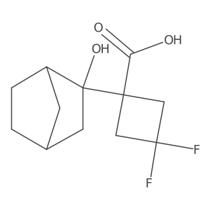 3,3-Difluoro-1-{2-hydroxybicyclo[2.2.1]heptan-2-yl}cyclobutane-1-carboxylic acid Structure