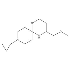 9-Cyclopropyl-4-(methoxymethyl)-1-oxa-5,9-diazaspiro[5.5]undecane结构式