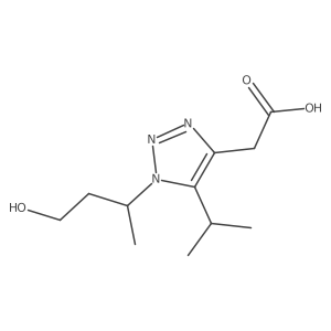 2-[1-(4-hydroxybutan-2-yl)-5-(propan-2-yl)-1H-1,2,3-triazol-4-yl]acetic acid Structure