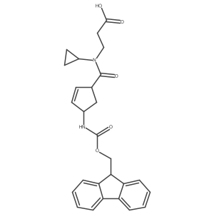 3-{N-cyclopropyl-1-[4-({[(9H-fluoren-9-yl)methoxy]carbonyl}amino)cyclopent-2-en-1-yl]formamido}propanoic acid Structure