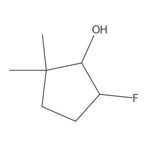 5-Fluoro-2,2-dimethylcyclopentan-1-ol结构式