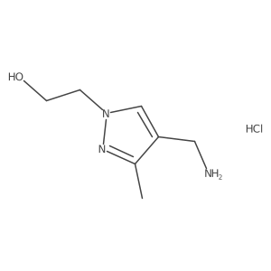 2-[4-(aminomethyl)-3-methyl-1H-pyrazol-1-yl]ethan-1-ol hydrochloride结构式