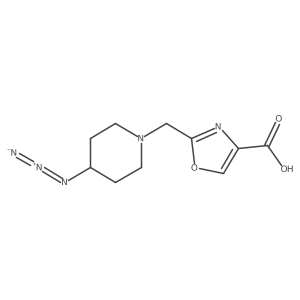 2-[(4-Azidopiperidin-1-yl)methyl]-1,3-oxazole-4-carboxylic acid结构式