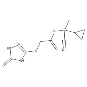 N-(1-Cyano-1-cyclopropylethyl)-2-[(5-oxo-1,4-dihydro-1,2,4-triazol-3-yl)sulfanyl]acetamide结构式