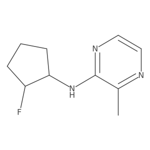 N-(2-fluorocyclopentyl)-3-methylpyrazin-2-amine结构式