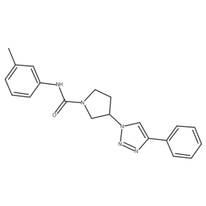 3-(4-phenyl-1H-1,2,3-triazol-1-yl)-N-(m-tolyl)pyrrolidine-1-carboxamide结构式