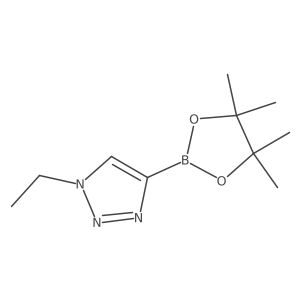 1-ethyl-4-(tetramethyl-1,3,2-dioxaborolan-2-yl)-1H-1,2,3-triazole结构式