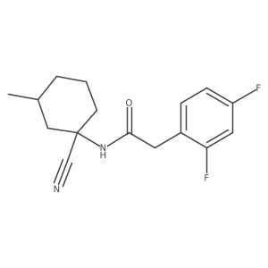 N-(1-Cyano-3-methylcyclohexyl)-2-(2,4-difluorophenyl)acetamide结构式