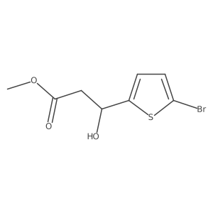 methyl (3R)-3-(5-bromothiophen-2-yl)-3-hydroxypropanoate结构式