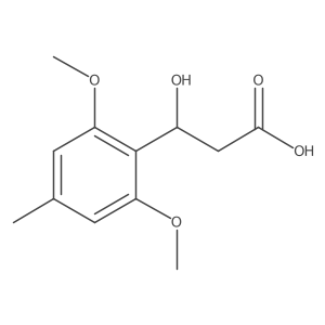 (3R)-3-(2,6-dimethoxy-4-methylphenyl)-3-hydroxypropanoic acid结构式