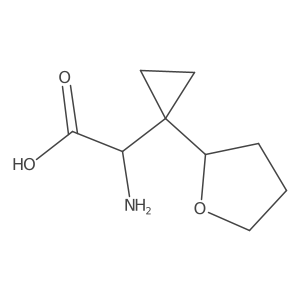 2-Amino-2-[1-(oxolan-2-yl)cyclopropyl]acetic acid结构式